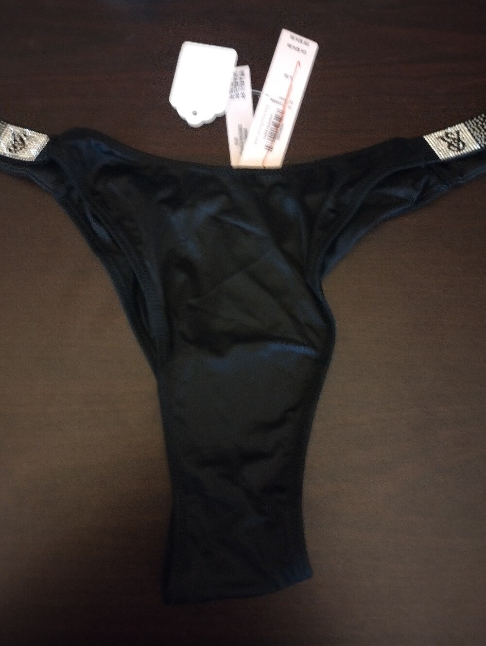 NWT Victoria's Secret Very Sexy Brazilian Bottom with Embellished Side Straps L